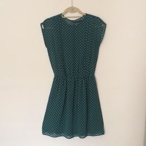 Zara - Polka dot dress, a-line and pleated front